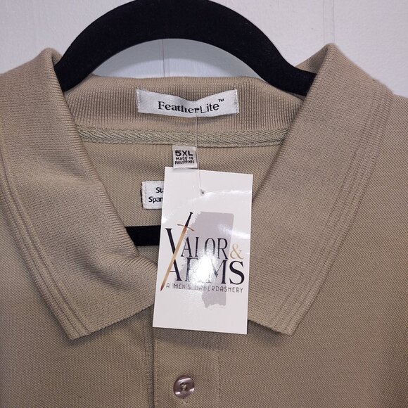 FEATHERLITE KHAKI POLO STYLE SHIRT - NWT - Picture 5 of 5
